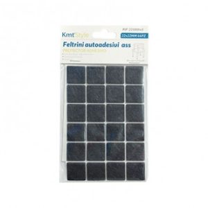 KMT Padlóvédő bútorfilc öntapadós 22x22mm 44db/csomag