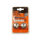 KMT Fiókgomb ezüst 28mm 2db/csomag, csavarokkal