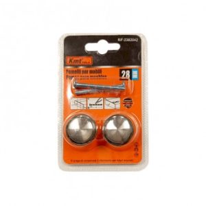 KMT Fiókgomb ezüst 28mm 2db/csomag, csavarokkal
