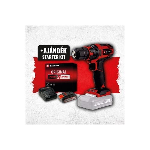 Einhell TC-CD 18/35 Li Solo akkus Fúró-csavarozó 18V 2,5Ah akkuval, töltővel SZETT