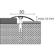 Rejtett rögzítésű szintváltó eloxált matt ezüst 50mm 0,9m 454670902