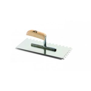 51400 Schuller Stan Karo C1 rozsdamentes fogazott glettelő 4mm fogazás 13x28cm