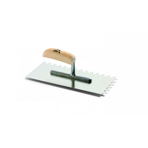 Schuller Stan Karo C1 rozsdamentes fogazott glettelő 4mm fogazás 13x28cm