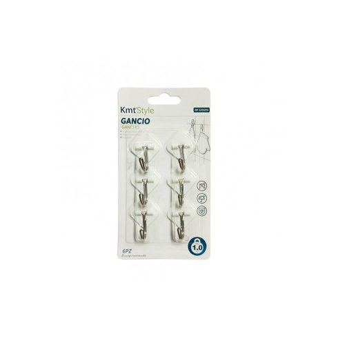 KMT Kabát/táska akasztó kétágú fekete 2db/csomag kis csavarokkal