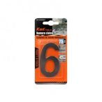 KMT Házszám 6-os fém, öntapadós 75mm