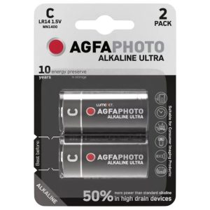 AgfaPhoto Ultra Alkáli Baby Elem LR14 1,5V MN1400