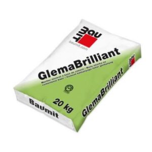 Baumit GlemaBrilliant kül- és beltéri vékonyglett fehér 0-3mm 20kg 60db/rkp.