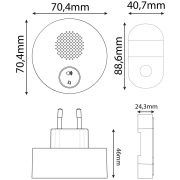 Entac Hálózat ajtócsengő, IP44 adókészülékkel (EDB-AC-44-K)