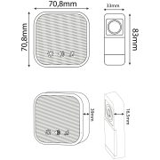 Entac Elemes ajtócsengő IP44 adókészülékkel 1xCR2032 (EDB-BO-44)