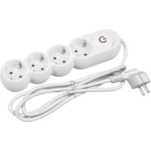 Entac Hosszabbító 4 aljzattal, kapcsolóval, földelt 5m (ESERS1.5G4-5-SW)