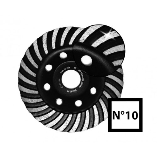 Abraboro Gyémánt betoncsiszoló Turbo 115x22,23 / N"10 /