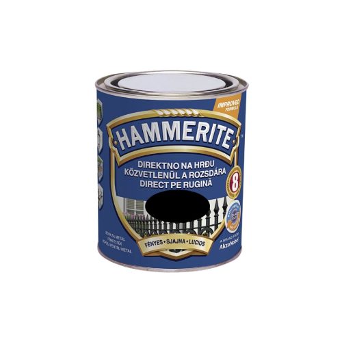 Hammerite Fényes Fekete 0,75 l