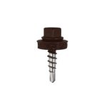   HTLP Lemezcsavar horg. 4,8x35mm önmetsző famenetes RAL 8011 barna EPDM alátéttel (250db/doboz)