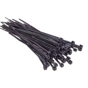 Kábelkötegelő 390x4,8mm fekete 100db/csom