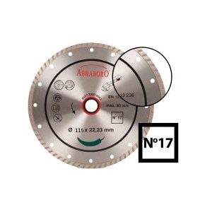 Abraboro Gyémántszemcsés Vágótárcsa Turbo 115x2,2x22,23 (No.17) (050711500017)