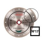   Abraboro Gyémántszemcsés Vágótárcsa Turbo 125x2,2x22,23 (No.17) (050712500017)