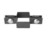   PVC-s köztes táblás kerítés rögzítő bilincs 60x40mm-es oszlophoz RAL 7016 antracitszürke