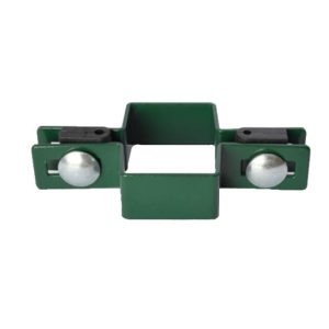 PVC-s köztes táblás kerítés rögzítő bilincs 60x40mm-es oszlophoz RAL 6005 zöld