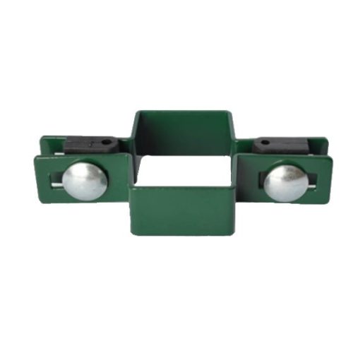 PVC-s köztes táblás kerítés rögzítő bilincs 60x40mm-es oszlophoz RAL 6005 zöld