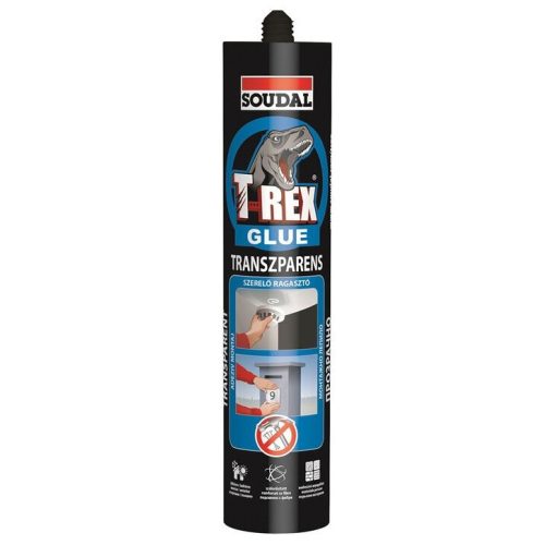 Soudal T-Rex Glue (kék) transzparens szerelő ragasztó 310 g