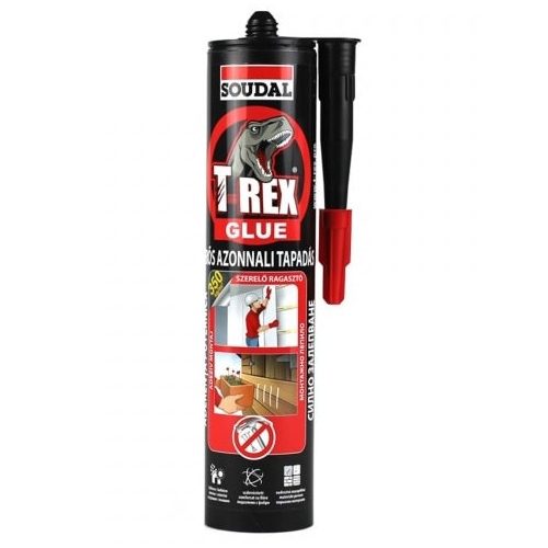 Soudal T-Rex Glue (piros) vízbázisú szerelő ragasztó 310 ml