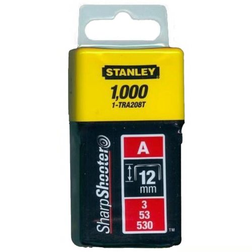 STANLEY A-Tűzőkapocs 12mm-es 1000DB/CS