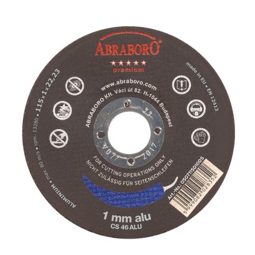 Abraboro Chili Prémium Alumínium Vágókorong 115x1x22,23 (050711501005)